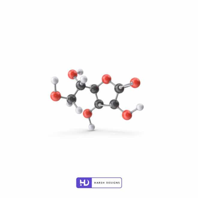 3d_vitamin_Acrobic_Acid_Molecule_Science_3d_render_1
