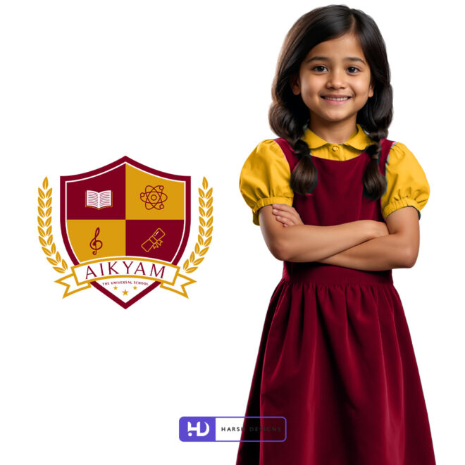 Aikyam The Universal School - Logo Design - Emblem Logo Design - Education Logo Design - Logo Design - Corporate Logo Design - Graphic Designer Service in Hyderabad 2