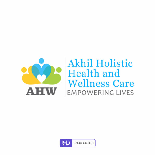 Akhil Holistic Health and Wellness Care hospital logo design and corporate branding created by Harsh Designs graphic designer service in Hyderabad, India (2)