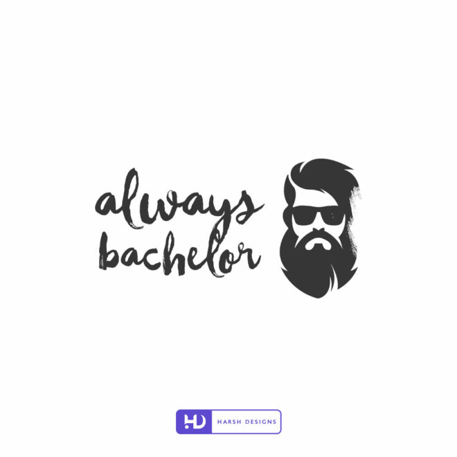 Always Bachelor pictorial mark logo design and corporate branding created by Harsh Designs graphic designer service in Hyderabad, India (2)