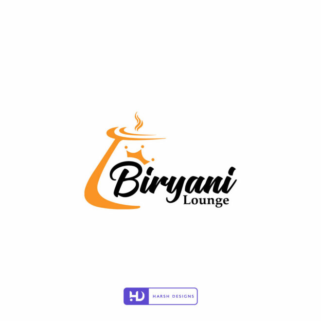 Biryani Lounge Milton combination logo design and restaurant branding created by Harsh Designs graphic designer service in Hyderabad, India (1)