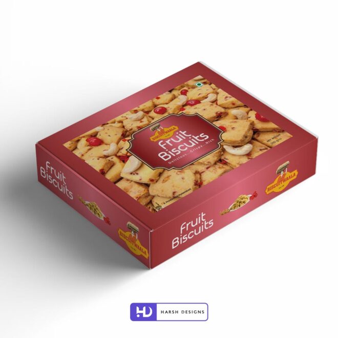 Biscuitwaala Fruit Biscuits Package Design, Product Design, Label Design and Packaging Design Service in Hyderabad