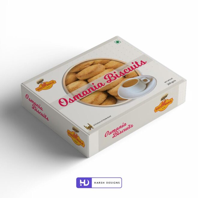 Biscuitwaala Osmania Biscuits Package Design, Product Design, Label Design and Packaging Design Service in Hyderabad