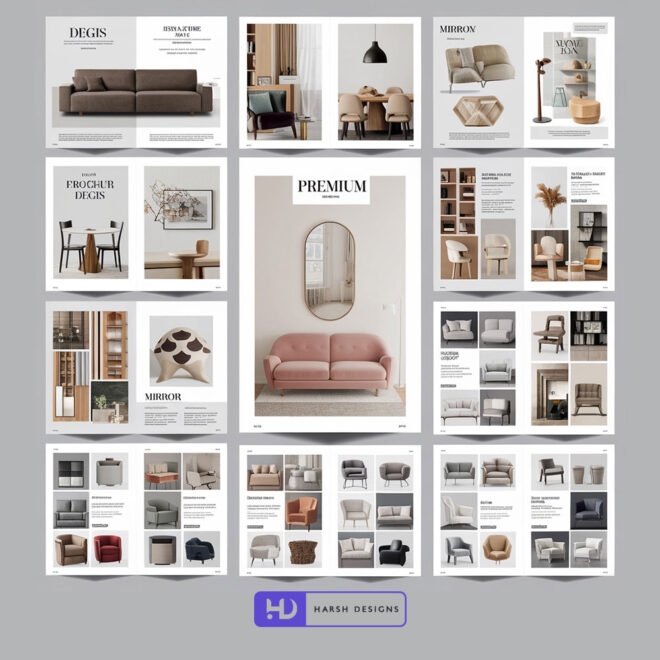 Brochure Design in Hyderabad – Brochure Design for Premium Indoor Furniture – Brochure Design in India – Catalogue Design in India
