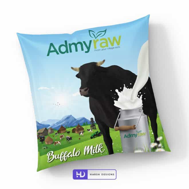 Buffalo Milk - Milk Design - Product Design in Hyderabad - Package Design in Hyderabad - Product Design - Lable Designs - Package Design - Graphic Designing Service in Hyderabad