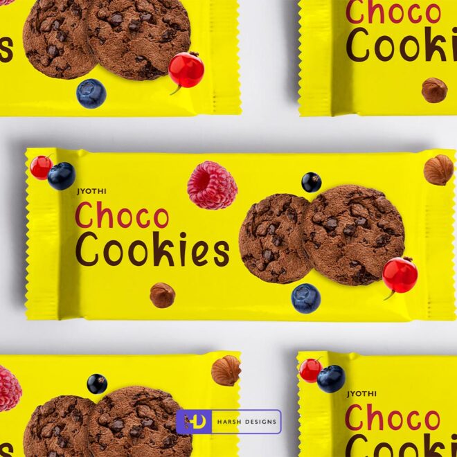 Choco Cookies Wrapper Packaging Design, Product Design in Hyderabad, Package Design and Graphic Design Service in Hyderabad (2)