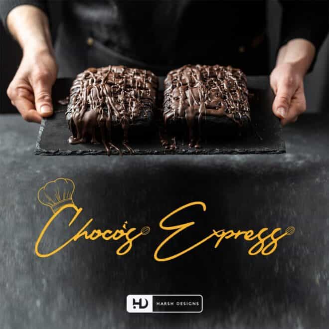 Choco's Express - Bakery Logo Design - Combination Logo Design - Corporate Logo Design - Graphic Design Service in Hyderabad - Logo Design Service in Hyderabad