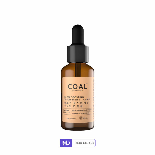 Coal Glow Boosting Serums 3D Product Packaging Visualization Harsh Designs 3D Modeling for Product Packaging Service in Hyderabad (1)