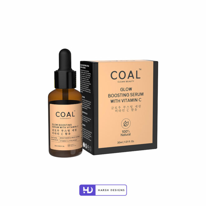 Coal Glow Boosting Serums 3D Product Packaging Visualization Harsh Designs 3D Modeling for Product Packaging Service in Hyderabad (7)