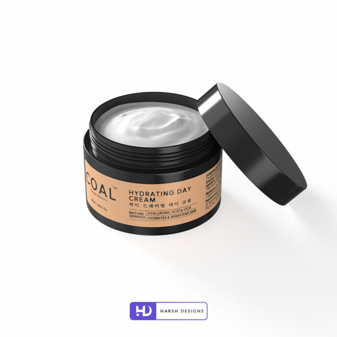 Coal Hydrating Day Cream 3D Product Packaging Visualization Harsh Designs 3D Modeling for Product Packaging Service in India (2)