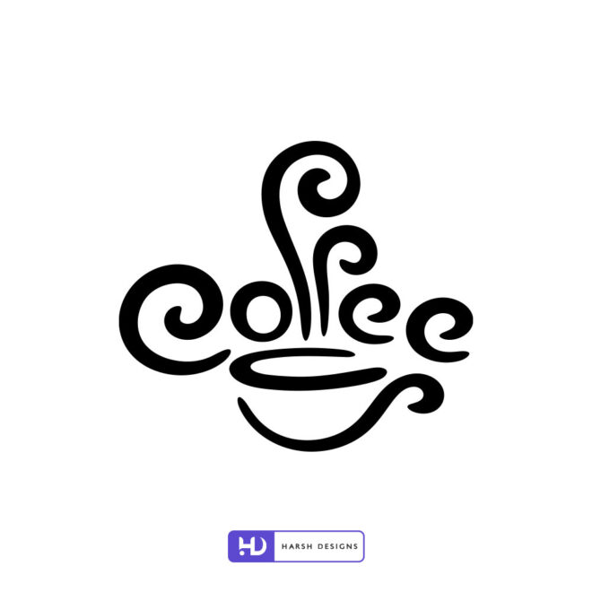 Coffee Cup emblem logo design and café beverage branding created by Harsh Designs graphic designer service in Hyderabad, India (2)