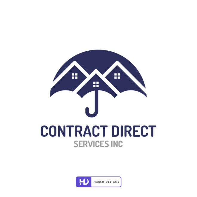 Contract Direct construction and real estate logo design with civil engineer branding created by Harsh Designs logo design servi (2)