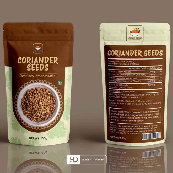 Coriander-Seeds-Pouch-Packaging-Design,-Product-Design,-Package-Design-and-3D-Modeling-Service-in-Hyderabad