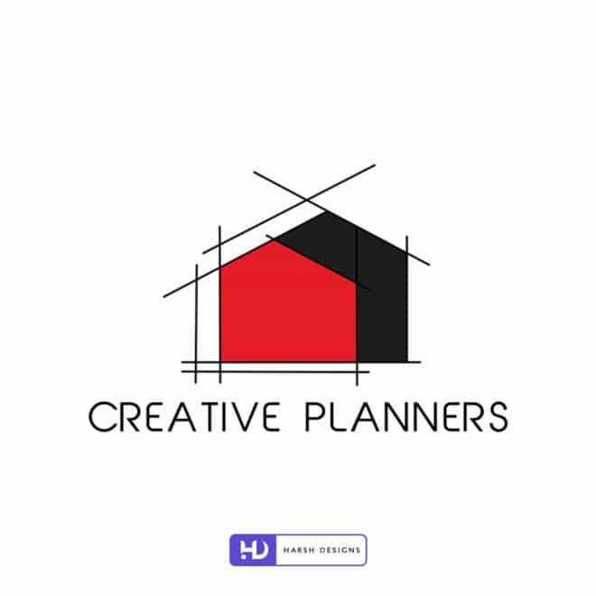 Creative Planners - Construction Logo Design - Real Estate Logo Design - Pictorial Logo Design Mark - Corporate Logo Design - Graphic Designer Service in Hyderabad-2