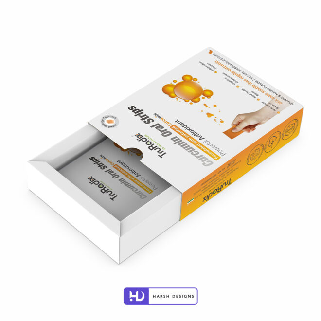 Curcumin Oral Strips - TruRadix Products - Product Design - Lable Designs - Package Design - Graphic Designing Service in Hyderabad 2