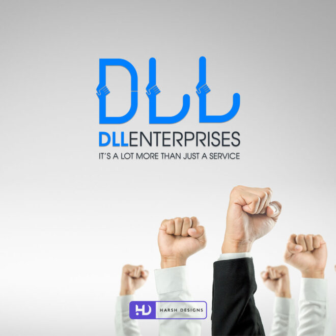 DLL Enterprises It’s Lot More Than Just a Service monogram IT logo design for web development and corporate branding created by (1)