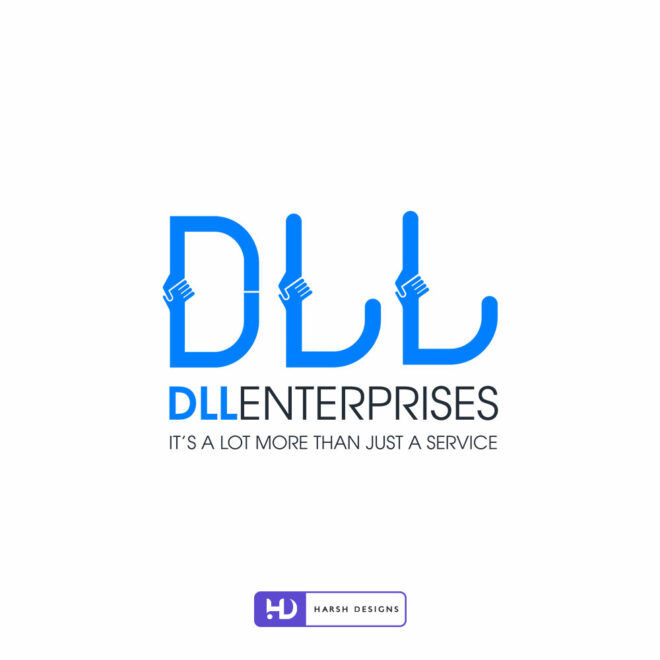 DLL Enterprises It’s Lot More Than Just a Service monogram IT logo design for web development and corporate branding created by (2)