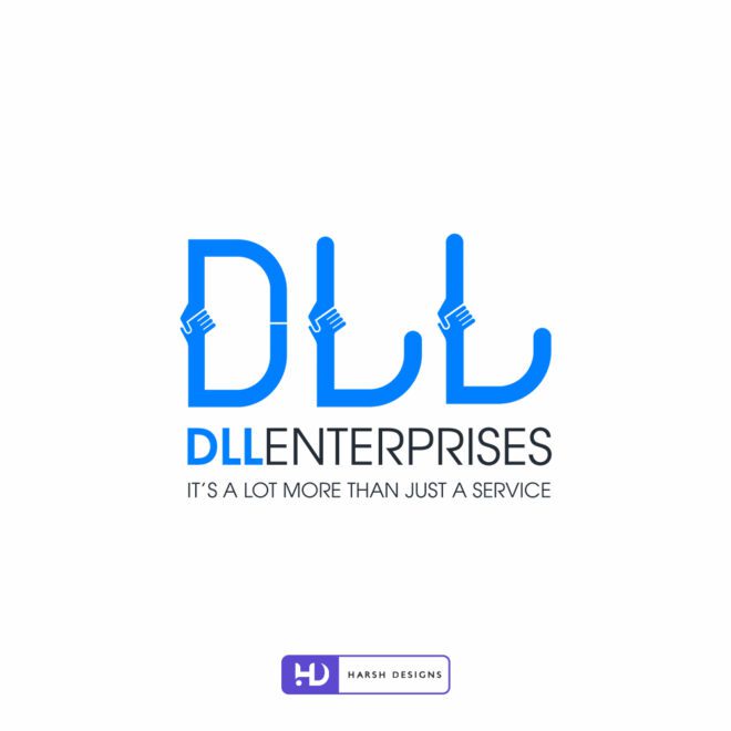 DLL Enterprises It's lot more than just a service - Informatonal Technology Logo - Monogram Logo Design - Web development Logo Design - Corporate Logo Design - Graphic Designer Service in Hyderabad-2
