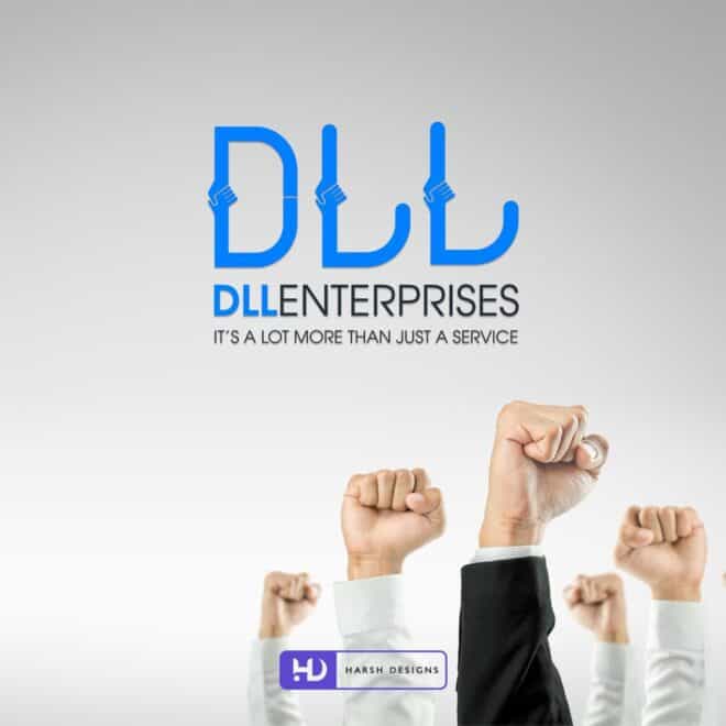 DLL Enterprises It's lot more than just a service - Informatonal Technology Logo - Monogram Logo Design - Web development Logo Design - Corporate Logo Design - Graphic Design Service in Hyderabad - Logo Design Service in Hyderabad