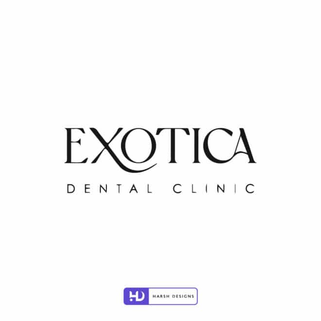 Exotica Dental Clinic - WordMark Design - Dental Clinic Logo Design - Logo Design Service in Hyderabad-1