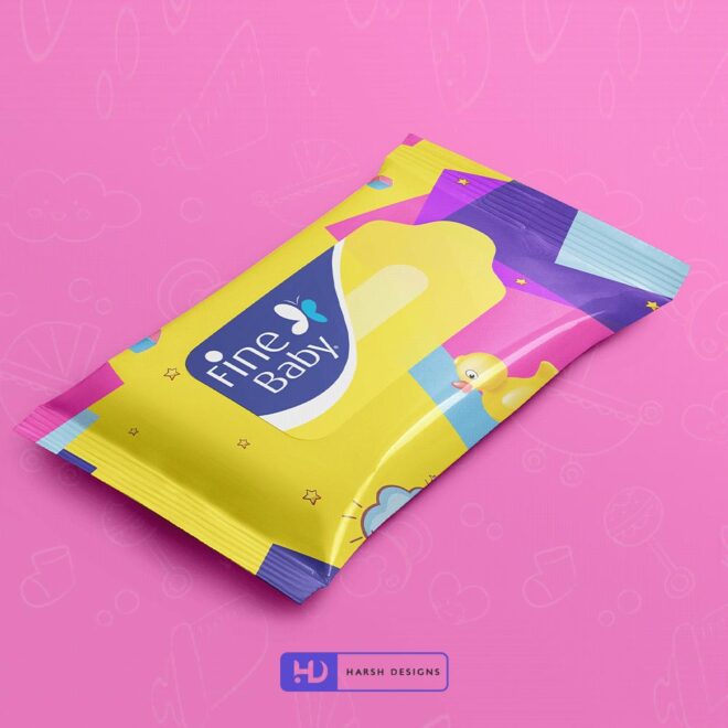 Fine Baby Facial Tissue Wrapper Packaging Design, Product Design in Hyderabad, Package Design and Graphic Design Service in Hyde (2)