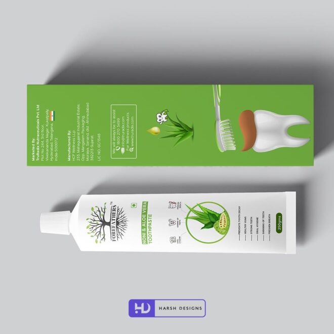 Forefathers Toothpaste Outer Box and Tube Design, Product Design in Hyderabad, Package Design and Graphic Design Service in Bang (2)