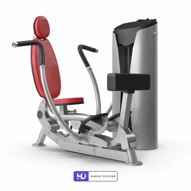 GYM Chest Press Equipment - 3D Modeling for Product Packaging in Hyderabad, India