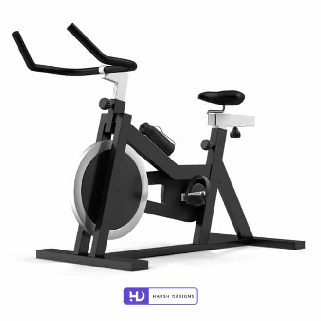 GYM Fitness Bike - GYM Equipment - 3D Modeling for Product Packaging in Hyderabad, India