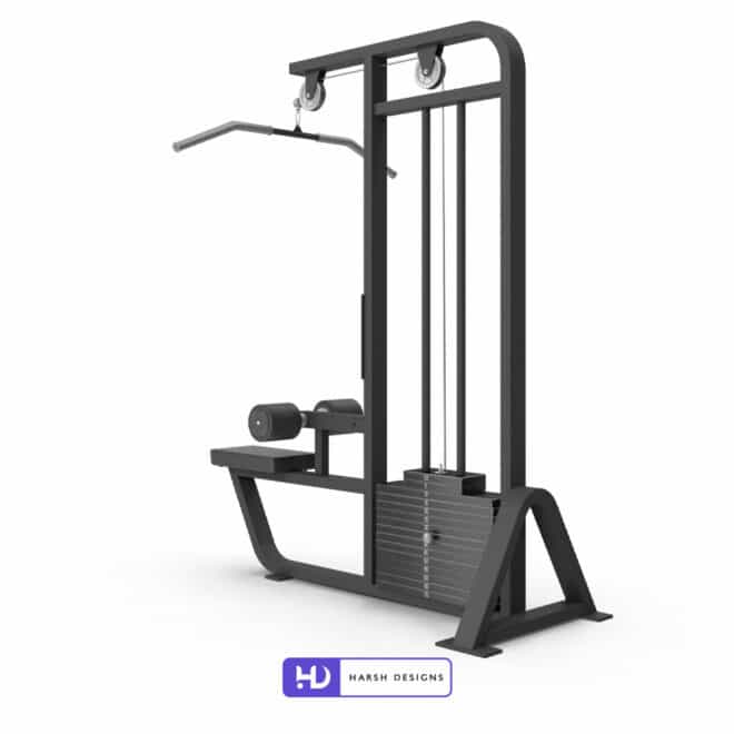 GYM Lat Machine - GYM Equipment - 3D Modeling for Product Packaging in Hyderabad, India