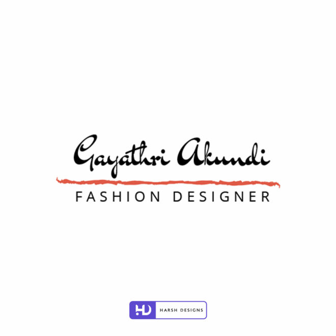 Gayathri Akundi fashion designer wordmark logo design for traditional Indian saree branding created by Harsh Designs graphic des (2)