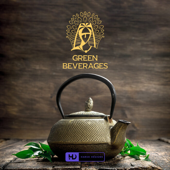 Green Beverages - Combination Logo Mark Design - Beverages Logo Design - Graphic Designer Service in Hyderabad-1