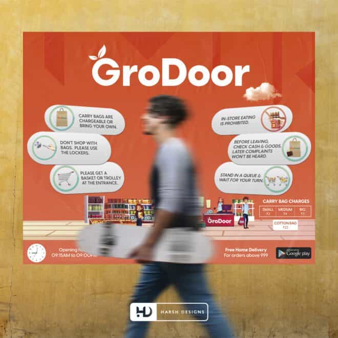 GroDoor Banner Design - Brochure Design in Hyderabad - Brochure Design in Bangalore - Harsh Designs