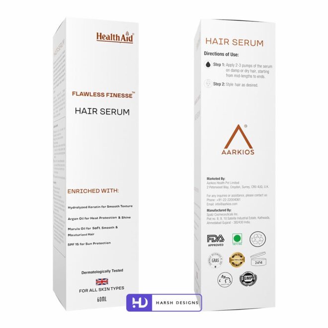 Health Aid Hair Serum Outer Box and Tube Design, Product Design, Label Design and Packaging Design Service in Hyderabad (1)