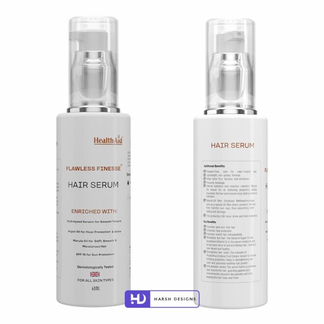 Health Aid Hair Serum Outer Box and Tube Design, Product Design, Label Design and Packaging Design Service in Hyderabad (2)