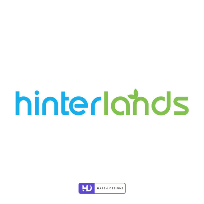 Hinter Lands milk dairy farm pictorial logo design for dairy products branding created by Harsh Designs logo design service in Hyderabad, Bangalore, and across