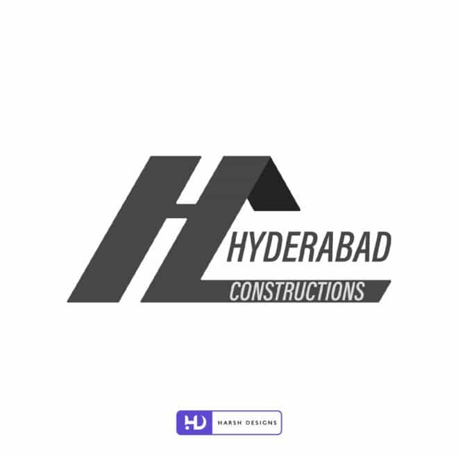 Hyderabad Constructions - Construction Logo - Monogram Logo Design - Real Estate Logo Design - Corporate Logo Design - Logo Design in Hyderabad - Logo Design in Bangalore-2