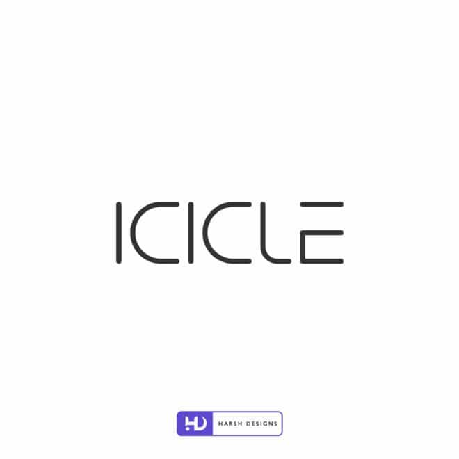ICICLE - WordMark Logo Design - Water Bottle Logo Design - Logo Design Service in Hyderabad-1
