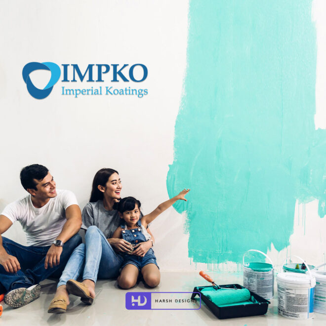 IMPKO Imperial Koatings painting company abstract logo design for corporate branding created by Harsh Designs graphic designer service in Hyderabad, India (1)