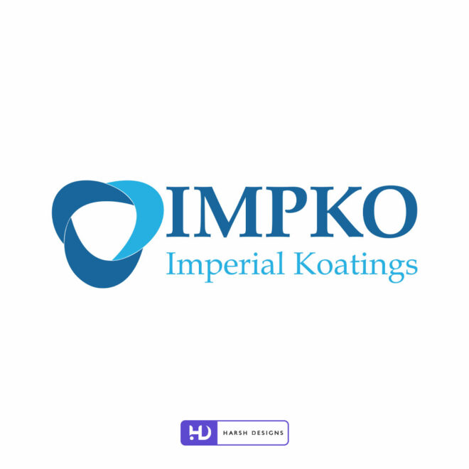 IMPKO Imperial Koatings painting company abstract logo design for corporate branding created by Harsh Designs graphic designer service in Hyderabad, India (2)