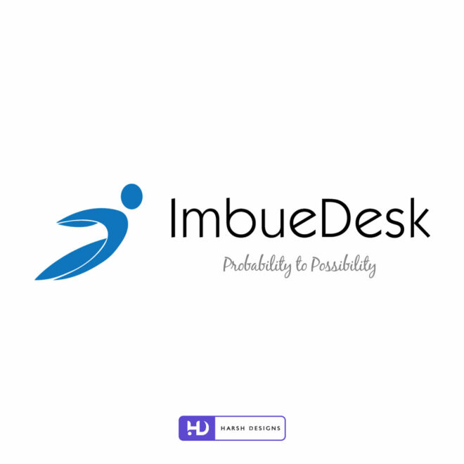 ImbueDesk Probability to Possibility abstract IT logo design for web development and corporate branding created by Harsh Designs (2)
