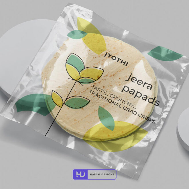 Jeera Papad Pouch Packaging Design, Product Design in Hyderabad, Package Design and Graphic Design Service in Hyderabad
