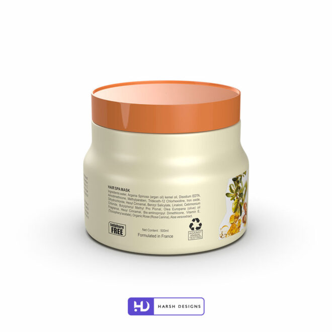 Keratin Argan Oil 3D Product Packaging Visualization Harsh Designs 3D Modeling for Product Packaging Service in Hyderabad (2)