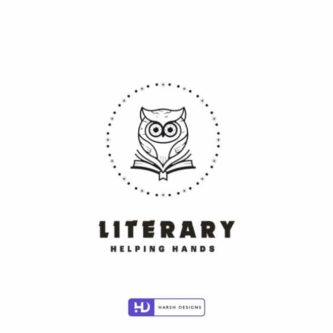 Literacy Helping Hands - Education Logo Design - NGO Logo Design - Emblem Logo Design - Corporate Logo Design - Graphic Designer Service in Hyderabad-2