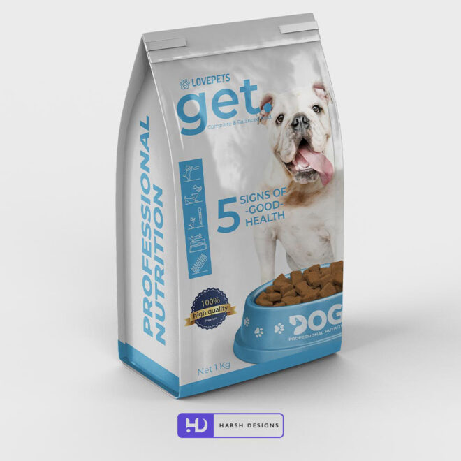 LovePet Big Food Pouch Pack Packaging Design, Product Design in Hyderabad, Package Design and Graphic Design Service in Hyderabad 1