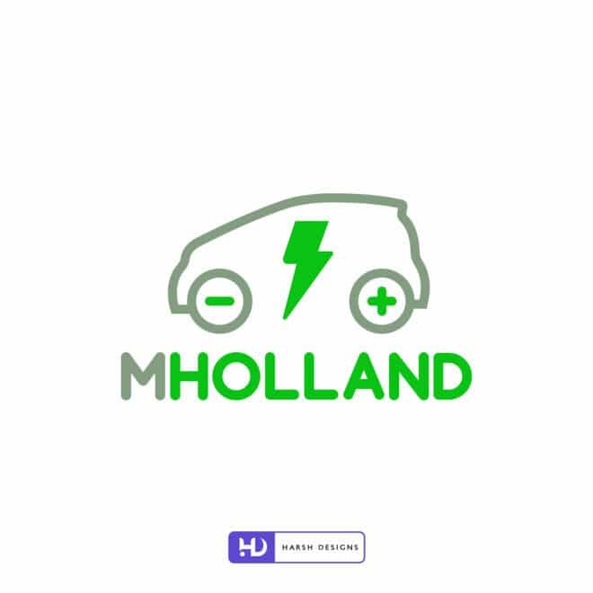 MHolland Logo Design - Pictorial Mark Logo Design - Electric Car Logo Design - Car Logo Design - Logo Design in India - Logo Design in Hyderabad - Logo Design in Bangalore-2
