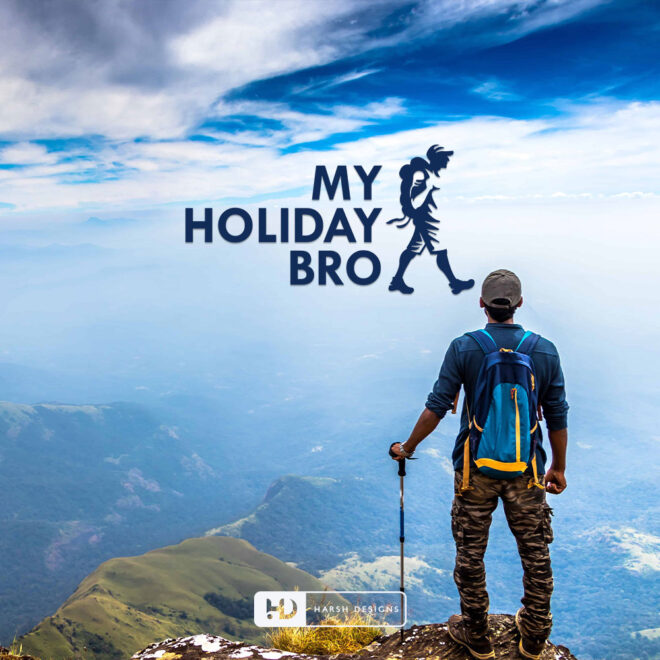 My Holiday Bro travel and vacation pictorial mark logo design for tourism branding created by Harsh Designs corporate graphic de (1)