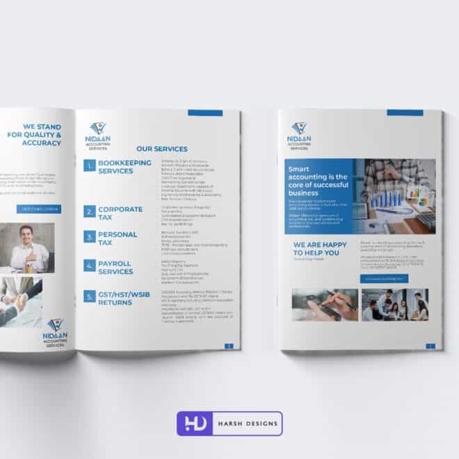NIDAAN Accounting Services - Brochure Design in Hyderabad - Brochure Design in Bangalore - Harsh Designs