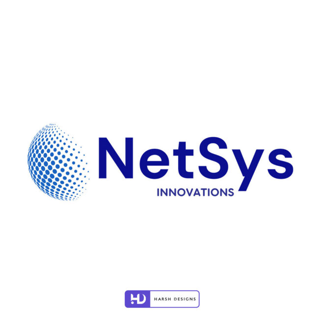 NetSys Innovations technology wordmark logo design for IT and corporate branding created by Harsh Designs graphic designer service in Hyderabad, India (2)