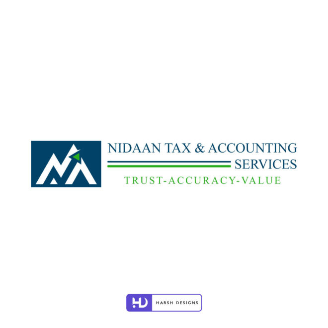 Nidaan Tax & Accounting Service mascot craving logo design with creative illustration for corporate branding created by Harsh De (2)