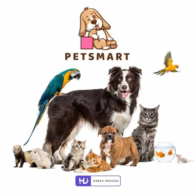 Petsmart - Pet Store - Mascots Logo Design - Pet Store Design - Logo Design in India - Logo Design in Hyderabad - Logo Design in Bangalore